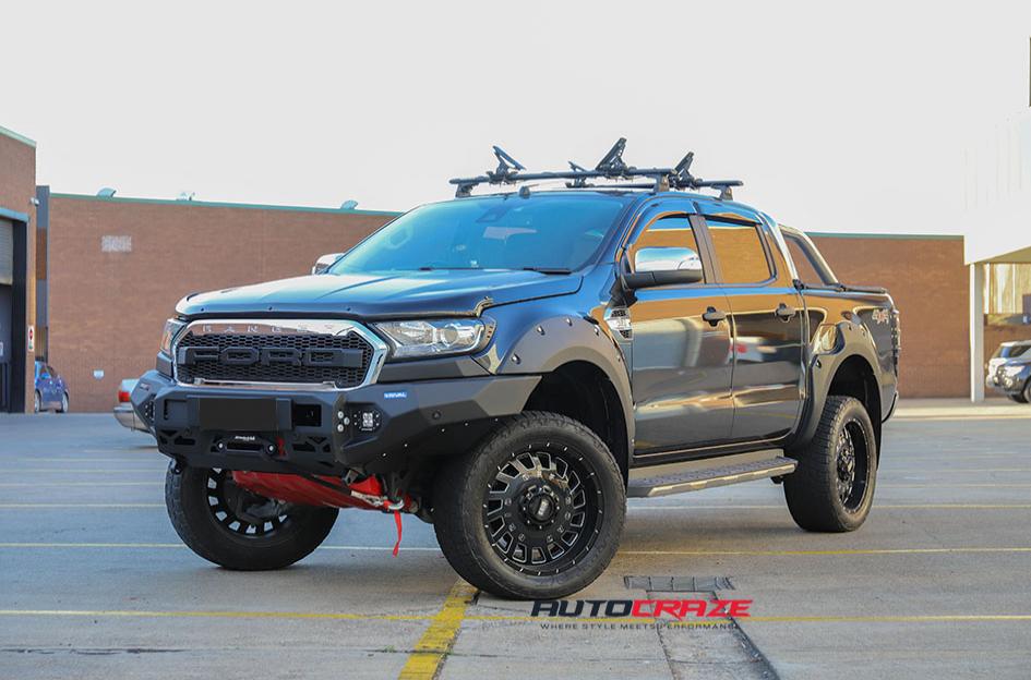 FORD RANGER RAPTOR GD03 GLOSS BLACK MILLED ACCENTS
